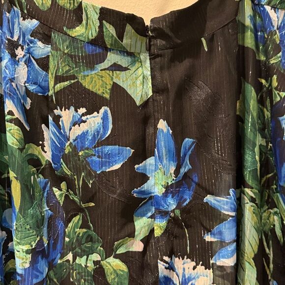 Maree Pour Toi  Floral Multicolored Maxi length Shirt size 18 - Picture 3 of 10